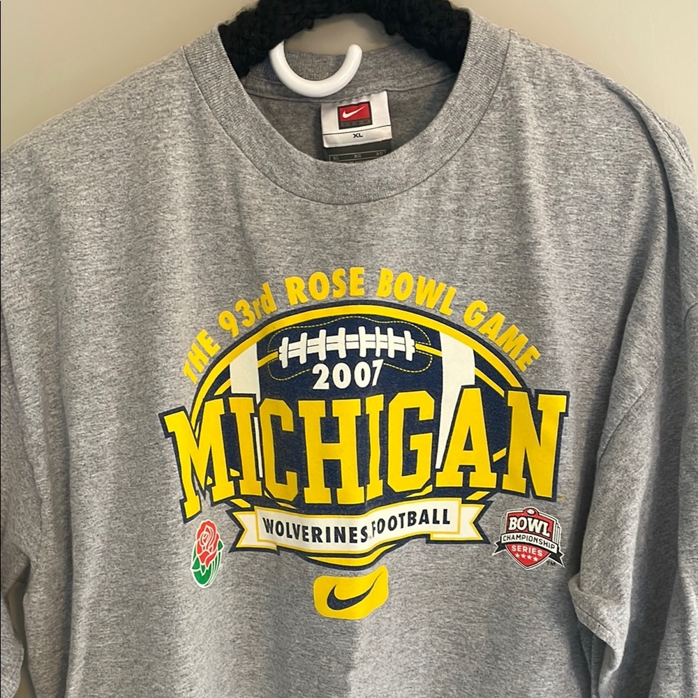 Nike Gray Michigan Wolverines Rose Bowl Long Sleeve T-Shirt